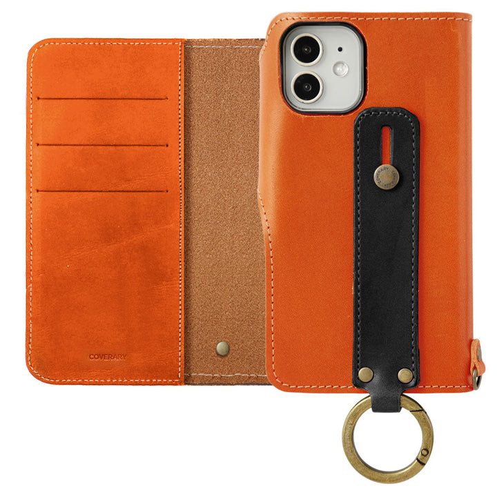 Genuine Leather Tochigi Leather Card Storage Hand Belt Attached Notebook Case (With Belt) Galaxy Series