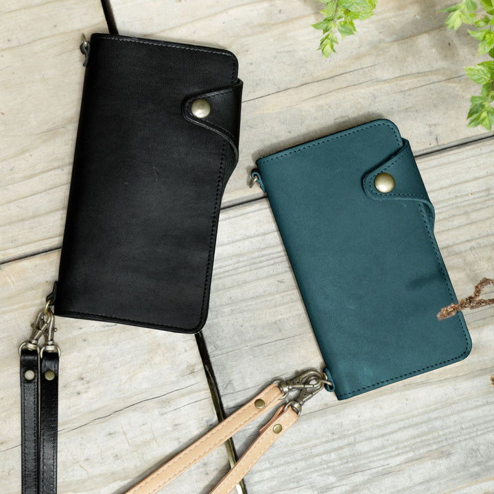 本革 栃木レザー カード収納 ショルダーストラップ付き 手帳型ケース（ベルトあり） Xperiaシリーズ
