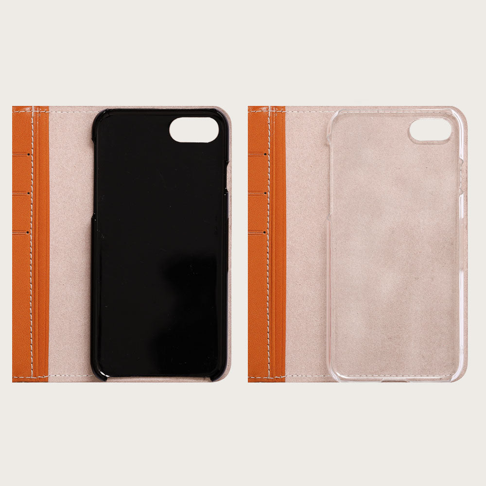 Genuine leather Tochigi leather card storage cat belt notebook-style case (with belt) AQUOS series