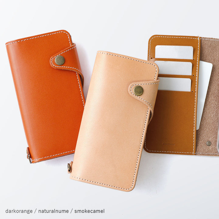 Genuine Leather Tochigi Leather Card Storage Notebook Case (with Belt) AQUOS Series