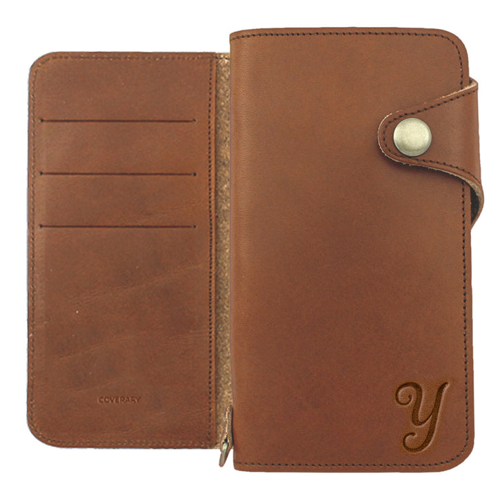 Genuine Leather Tochigi Leather Card Storage Initial Notebook Case (with Belt) Xperia Series