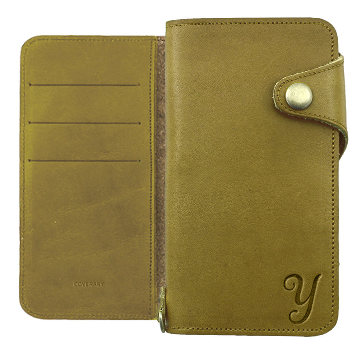 Genuine Leather Tochigi Leather Card Storage Initial Notebook Case (with Belt) AQUOS Series