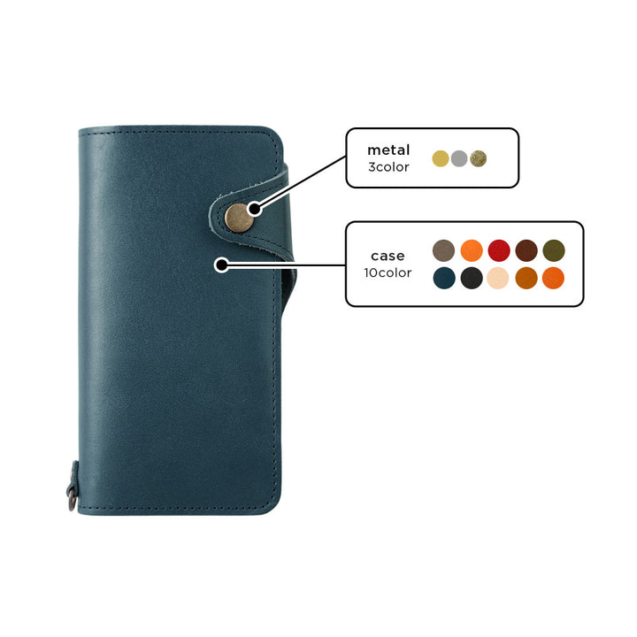 Genuine leather Tochigi leather card storage notebook-style case (with belt)