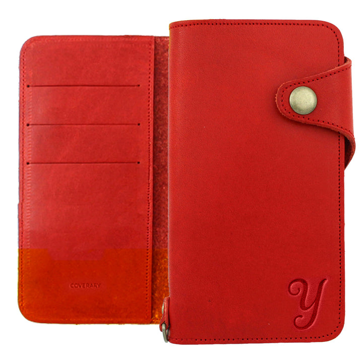 Genuine Leather Tochigi Leather Card Storage Initial Notebook Case (with Belt) AQUOS Series