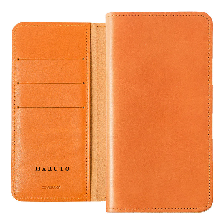 Genuine Leather Tochigi Leather Card Storage Personalized Engraving (Color Foil Stamping) Notebook-style Case Xperia Series