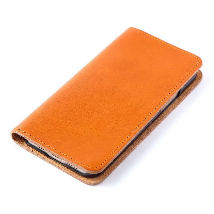 Étui portefeuille en cuir véritable en cuir Tochigi avec poche arrière au choix pour la série AQUOS