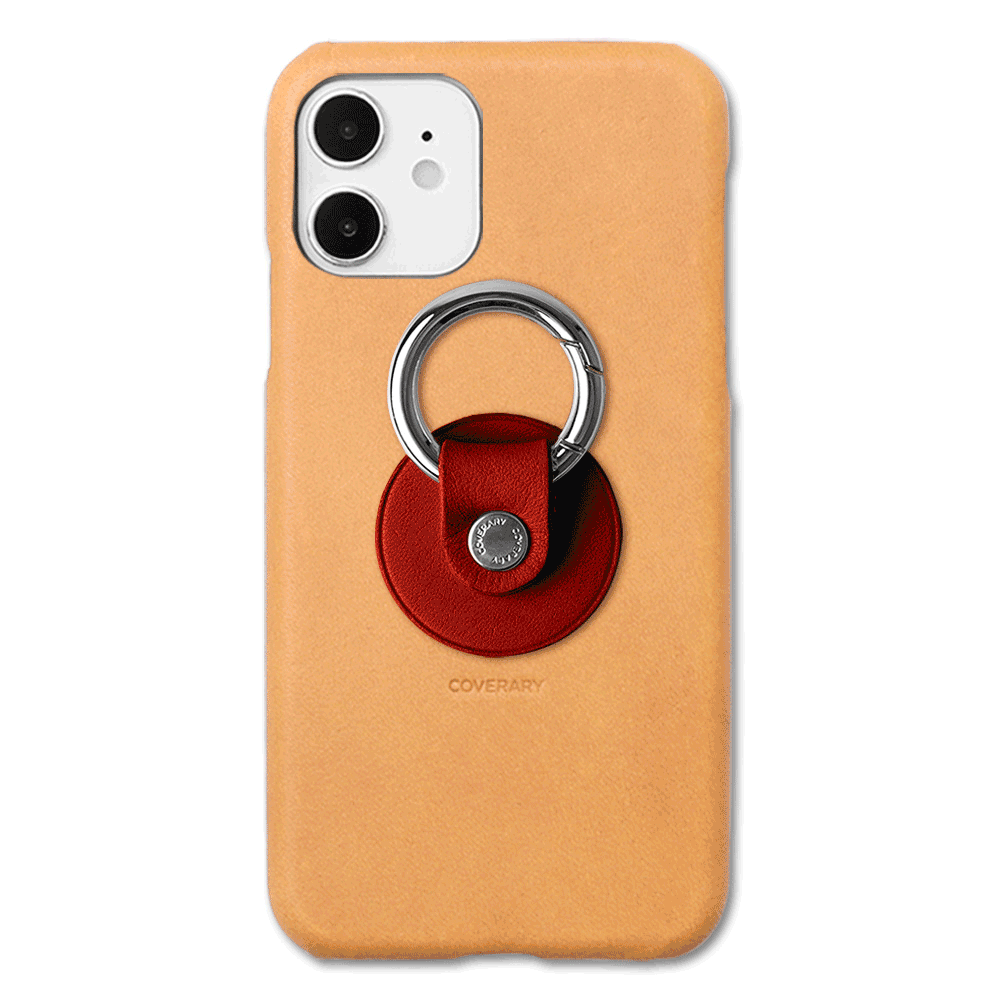 自分でデザイン スマホリング 背面ケース 本革 栃木レザー