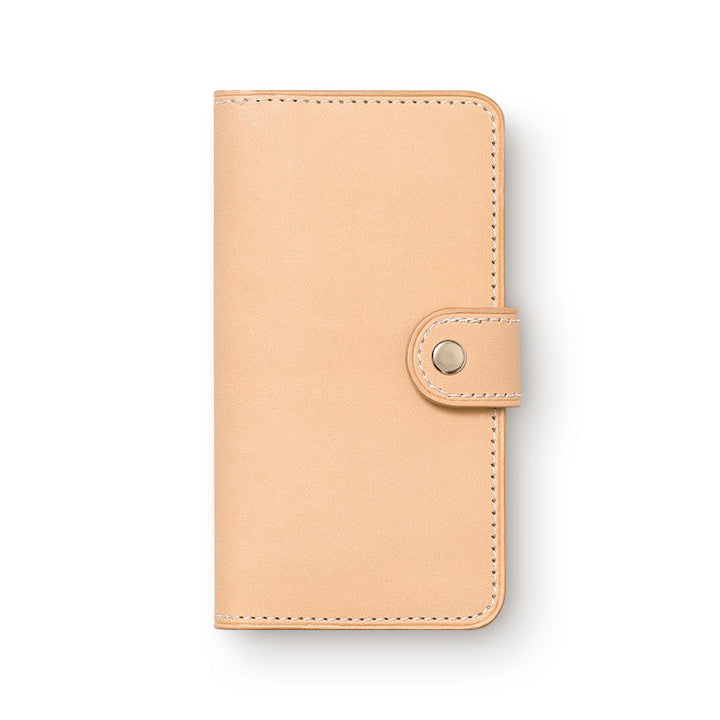Étui portefeuille en cuir véritable en cuir Tochigi embossé avec logo (avec ceinture) série Galaxy