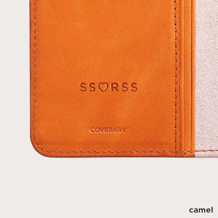Genuine leather Tochigi leather notebook-style case with embossed stamp (with belt) AQUOS series
