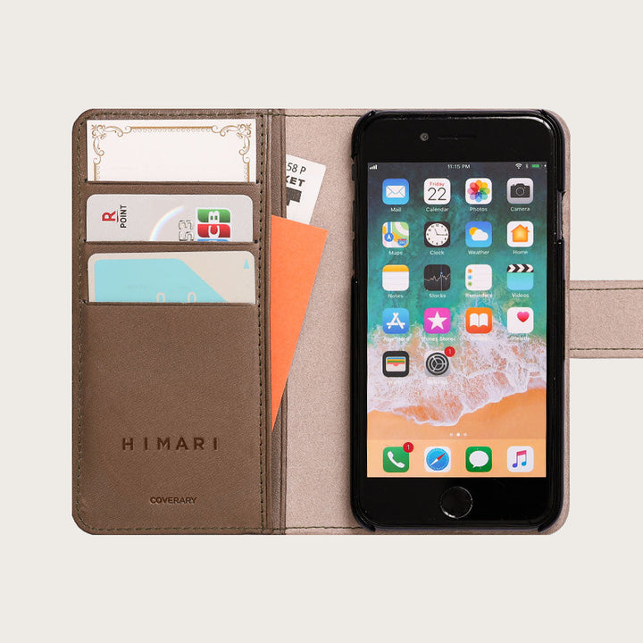 Genuine leather Tochigi leather notebook-style case embossed stamp (with belt) Xperia series