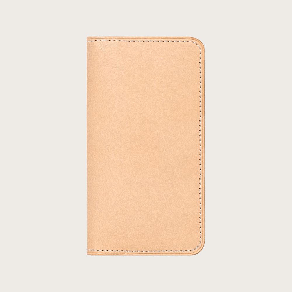 本革 栃木レザー 手帳型ケース（捻ポケット） 名入れ 型押し刻印 iPhoneシリーズ