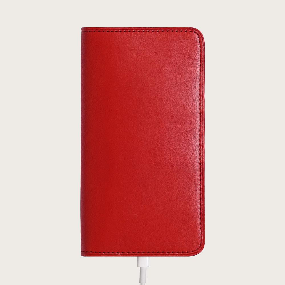 Étui portefeuille en cuir véritable Tochigi (poche torsadée) Personnalisé avec gravure en relief Série Galaxy