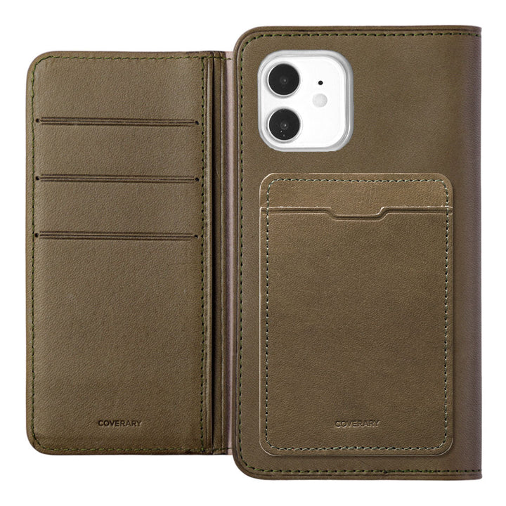 Étui portefeuille en cuir véritable Tochi Leather avec poche arrière au choix et rangement pour cartes (poche torsadée) pour la série Google Pixel