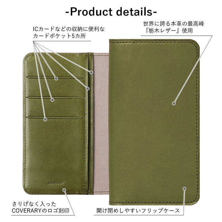 Genuine Leather Tochigi Leather Selectable Back Pocket Card Storage Notebook Case (Twist Pocket) Galaxy Series