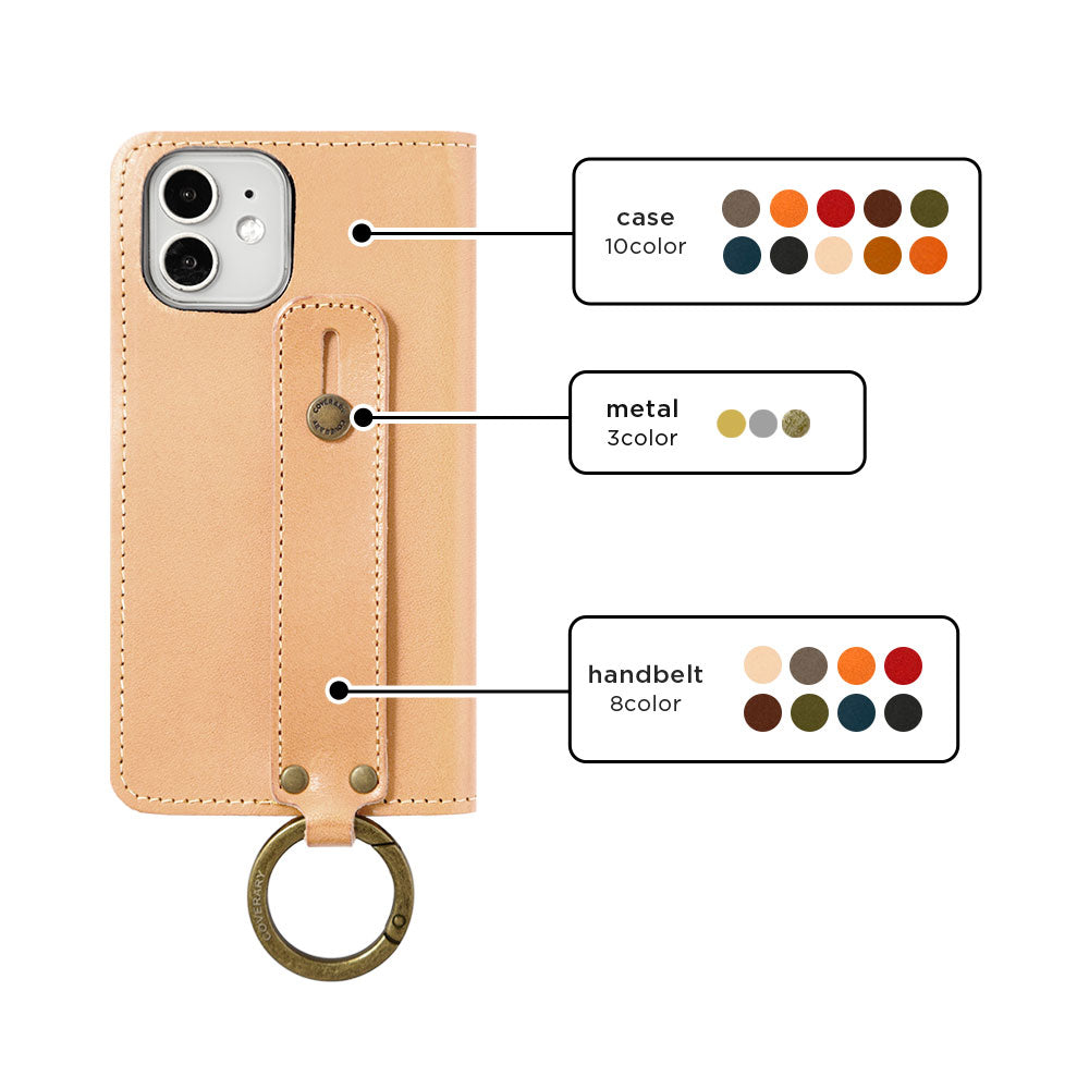 本革 栃木レザー カード収納 ハンドベルト付き 手帳型ケース Google Pixelシリーズ