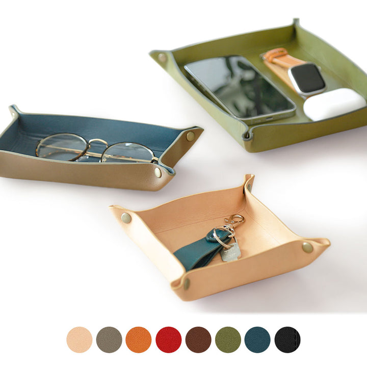 本革 栃木レザー 選べるデザイン レザートレー