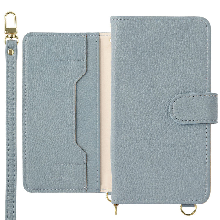 ヴィーガンレザー スタンド機能 ショルダーストラップ付き 手帳型ケース（ベルトあり）Google Pixelシリーズ