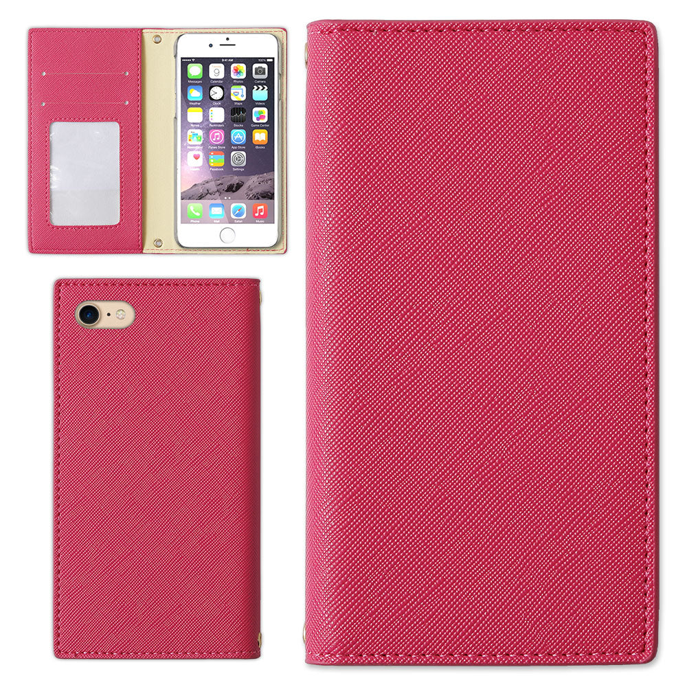 Vegan leather Saffiano leather-style basic folio case AQUOS series