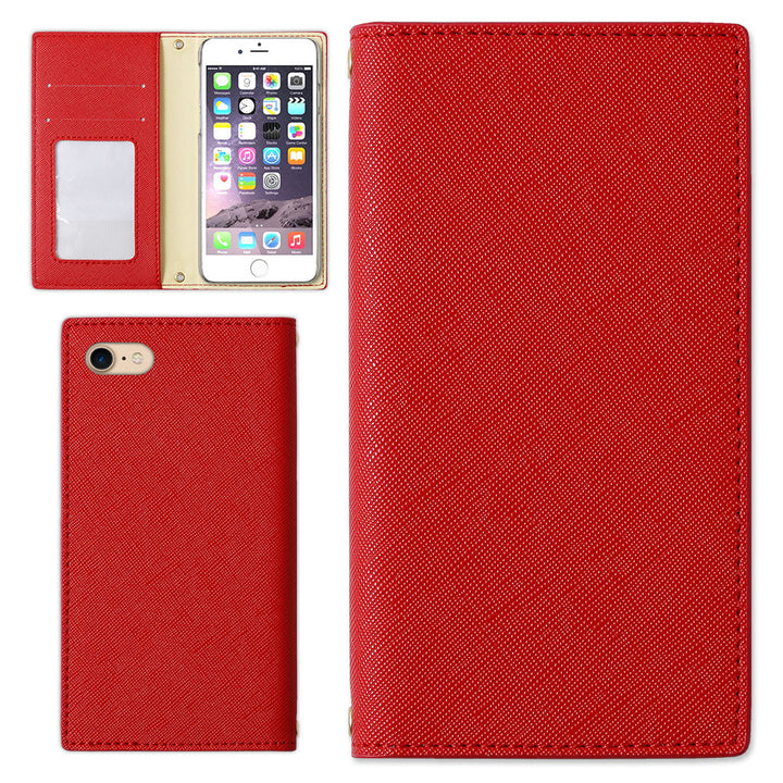 Vegan leather Saffiano leather-style basic folio case AQUOS series