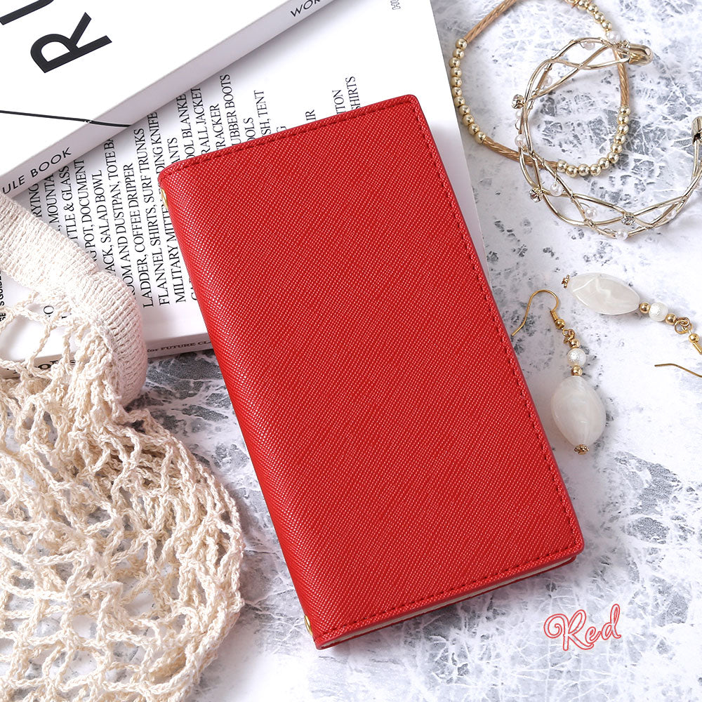 Vegan leather Saffiano leather-style basic folio case AQUOS series