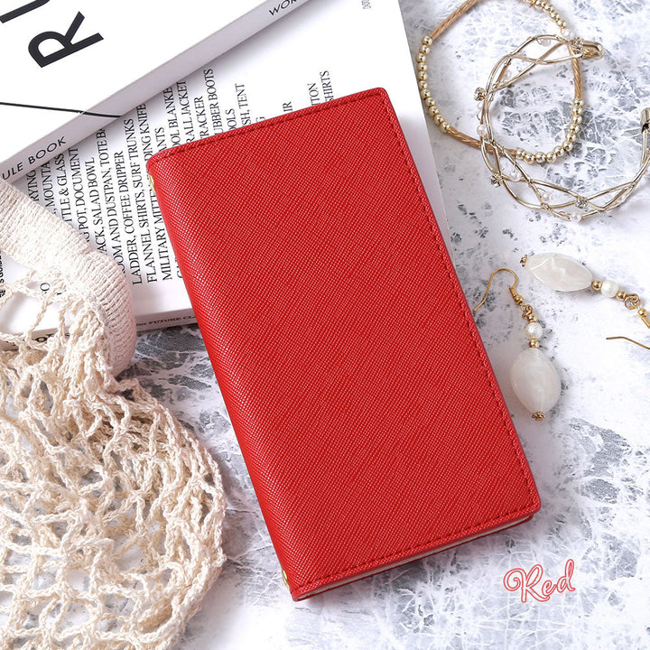 Vegan leather Saffiano leather-style basic folio case AQUOS series