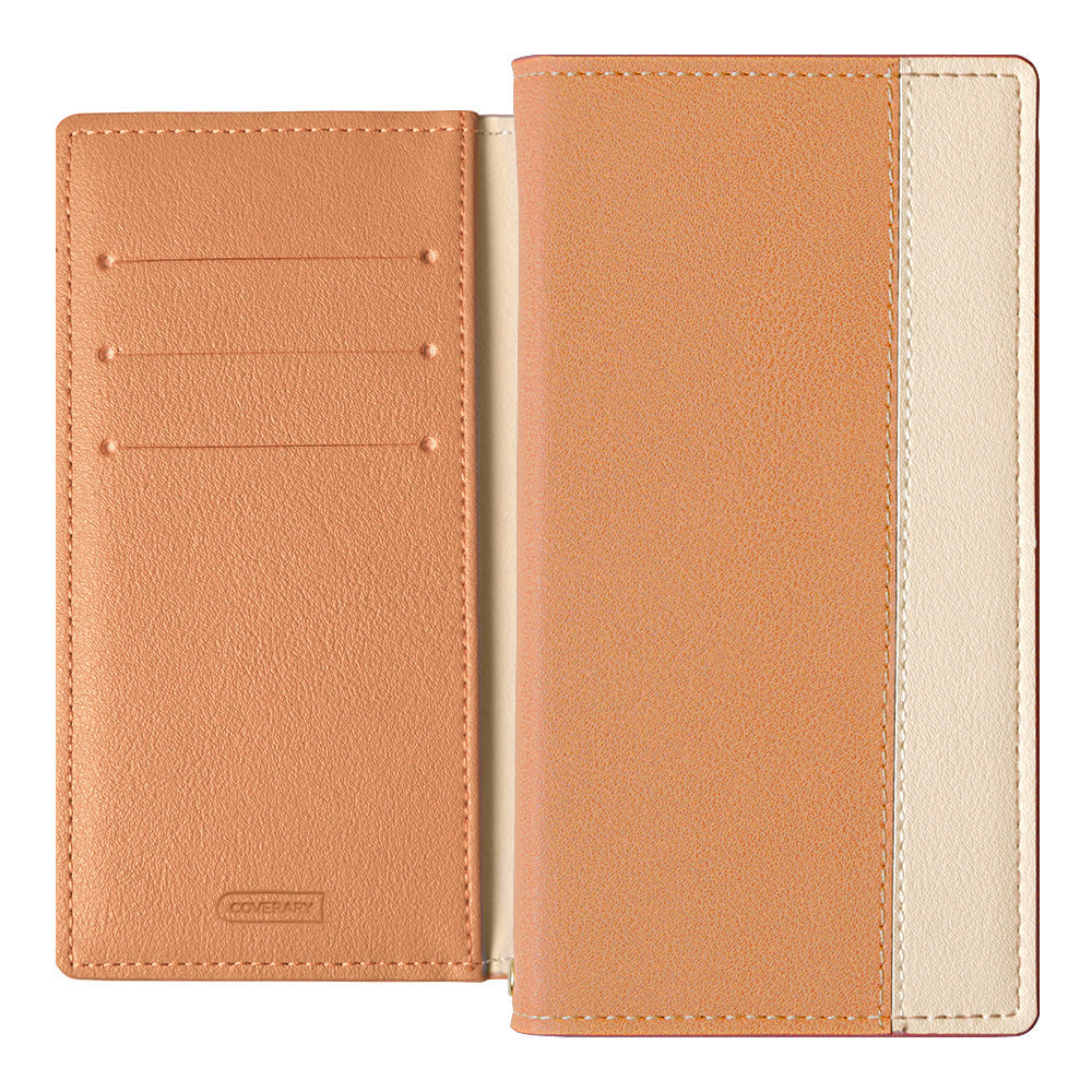 ヴィーガンレザー 表バイカラー スタンド機能 手帳型ケース AQUOSシリーズ