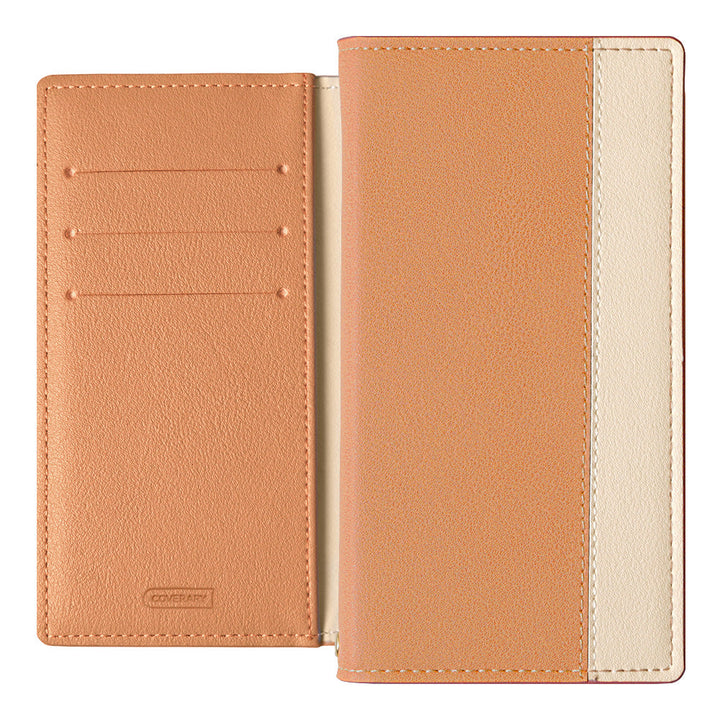 ヴィーガンレザー 表バイカラー スタンド機能 手帳型ケース AQUOSシリーズ