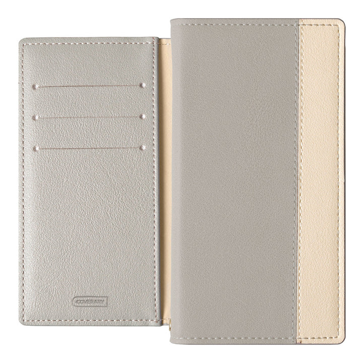 ヴィーガンレザー 表バイカラー スタンド機能 手帳型ケース AQUOSシリーズ