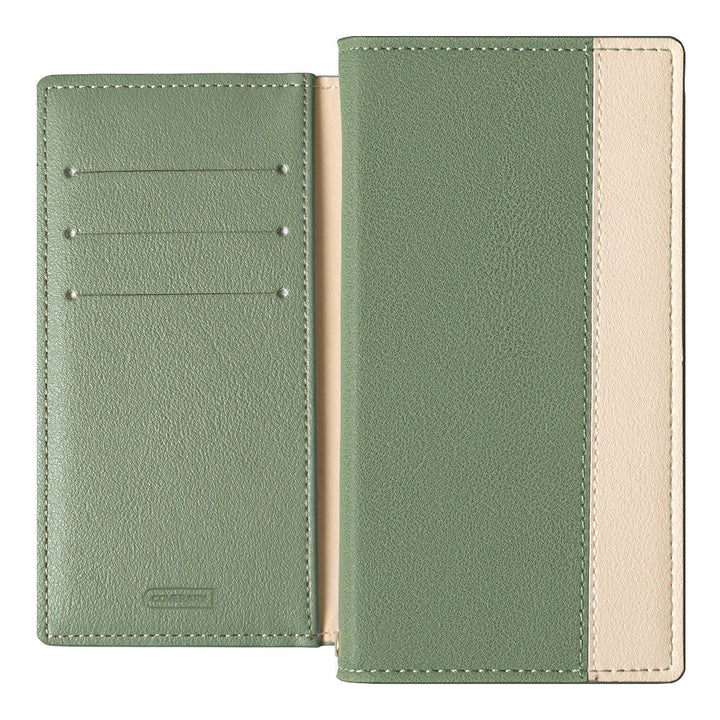 ヴィーガンレザー 表バイカラー スタンド機能 手帳型ケース AQUOSシリーズ