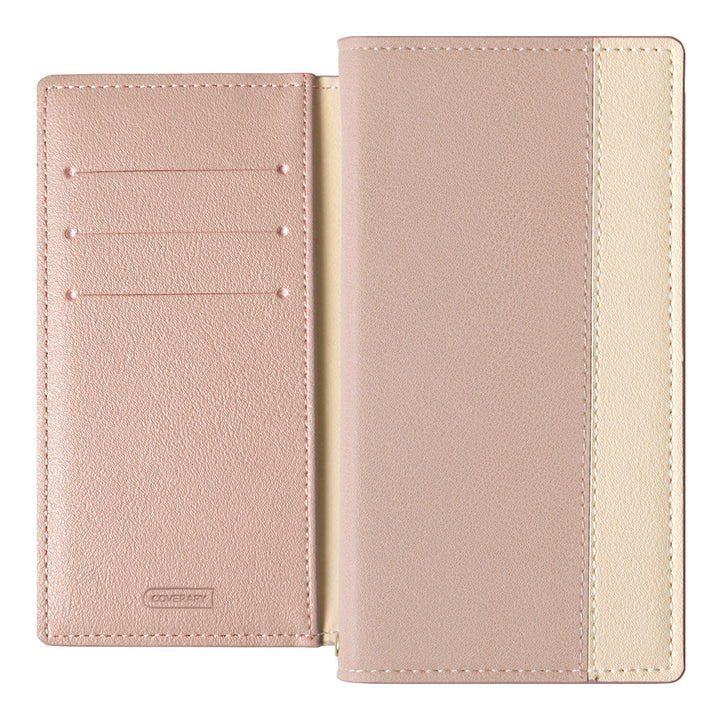 ヴィーガンレザー 表バイカラー スタンド機能 手帳型ケース AQUOSシリーズ