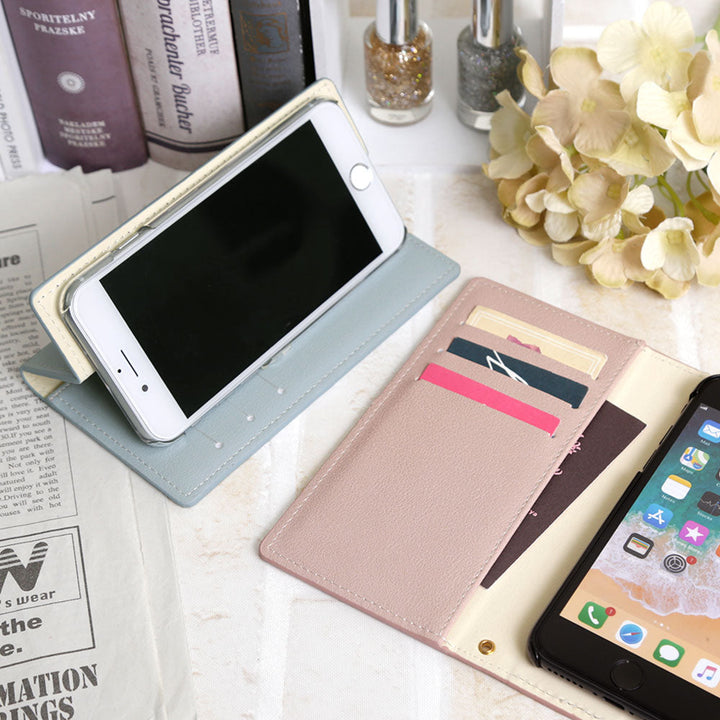 Mobile Wi-Fi モバイルルーターケース ヴィーガンレザー 表バイカラー スタンド機能 手帳型ケース