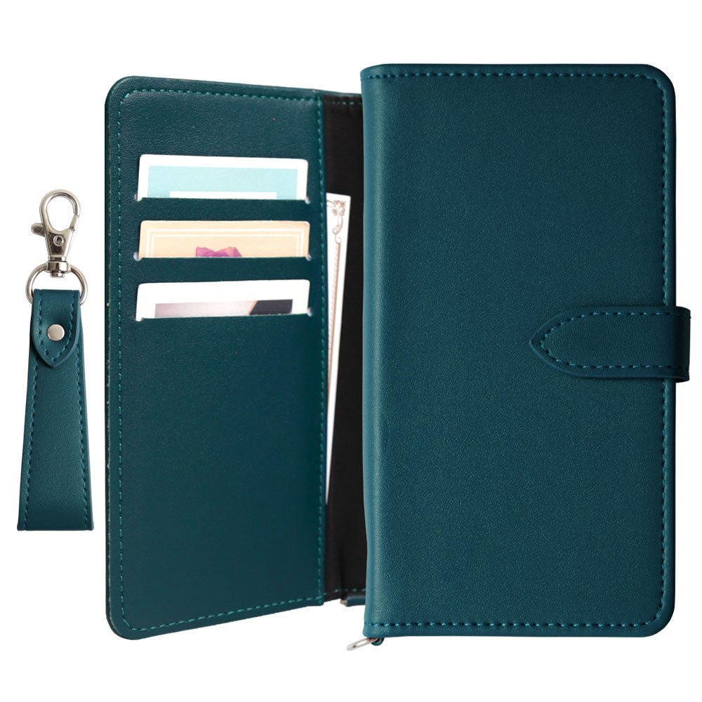 Vegan leather soft leather-style strap-attached folio case for Google Pixel series