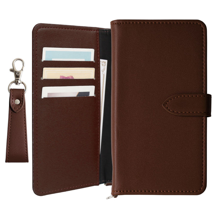 Vegan leather soft leather-style strap-attached notebook case AQUOS series