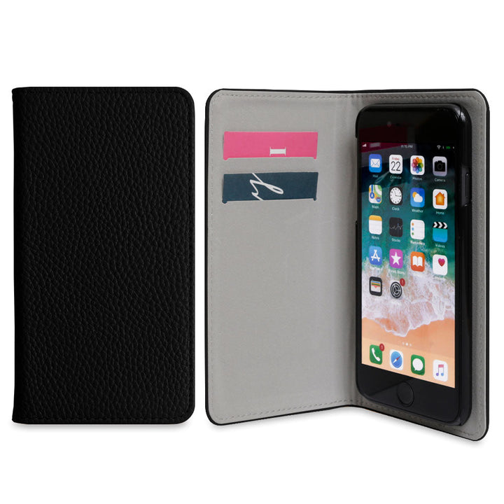 Étui portefeuille basique en cuir végan style cuir pour la série iPhone