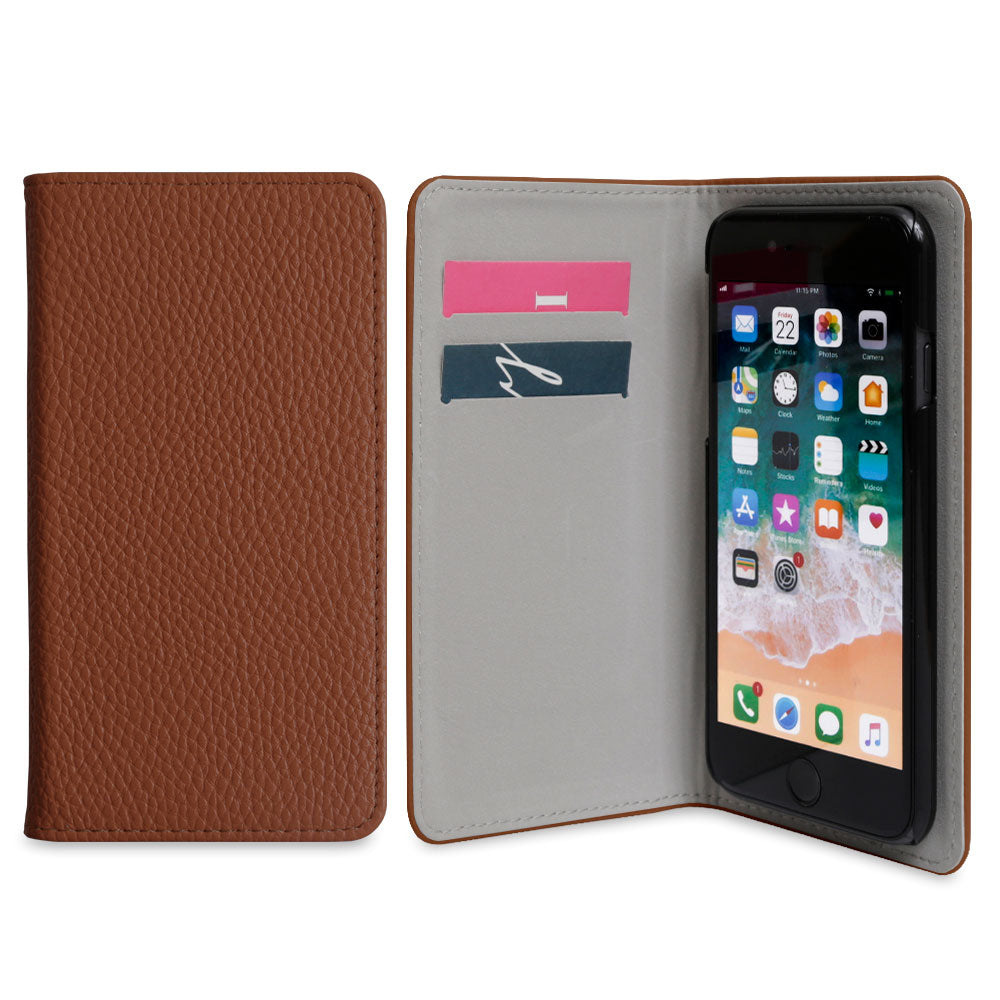 Étui portefeuille basique en cuir végan style cuir pour la série iPhone