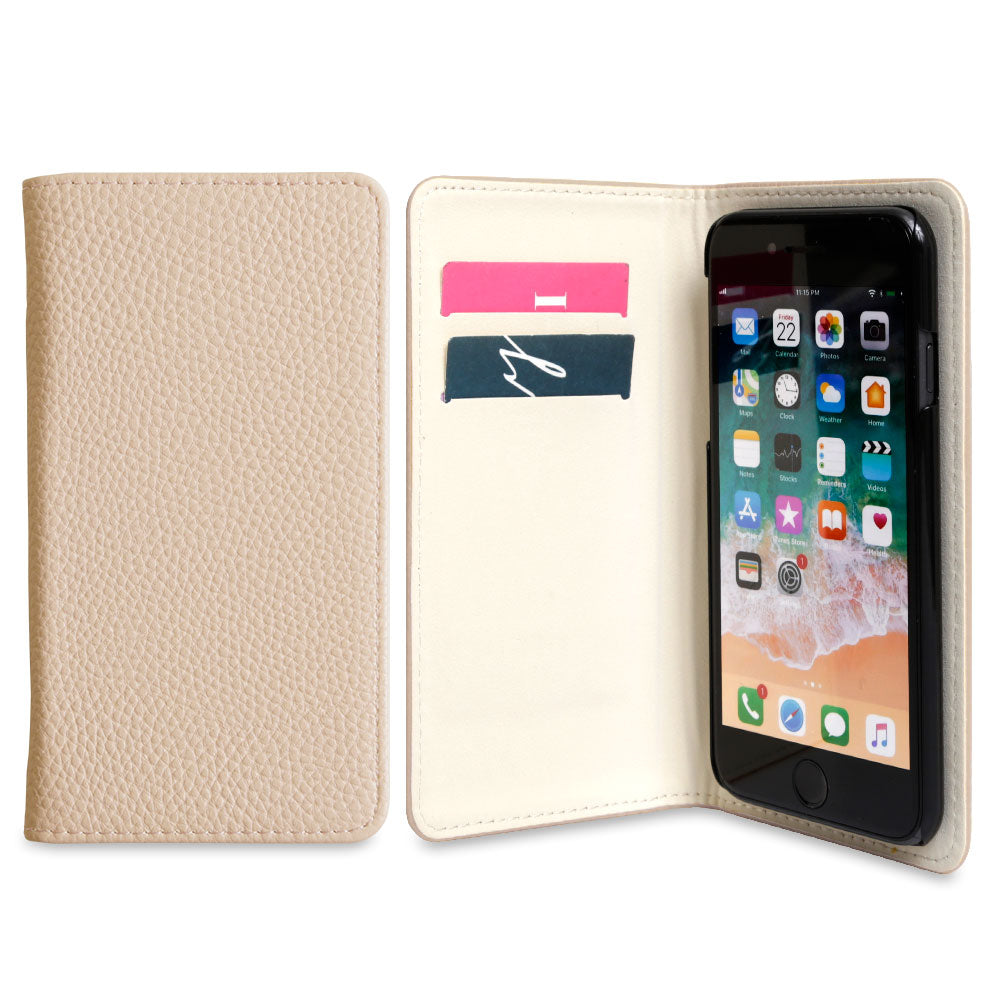 Étui portefeuille basique en cuir végan style cuir pour la série iPhone