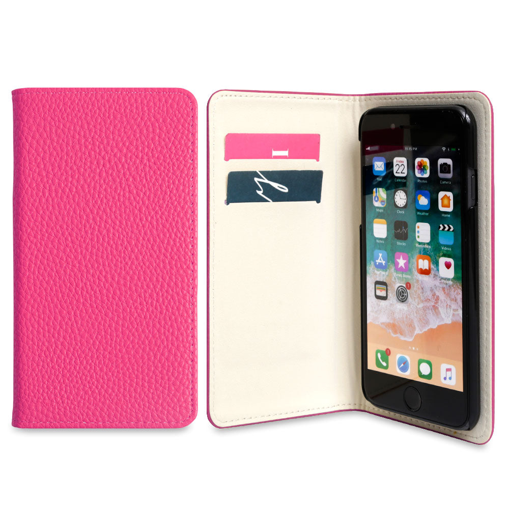 Étui portefeuille basique en cuir végan style cuir pour la série iPhone