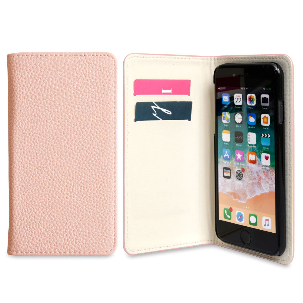 Étui portefeuille basique en cuir végan style cuir pour la série iPhone