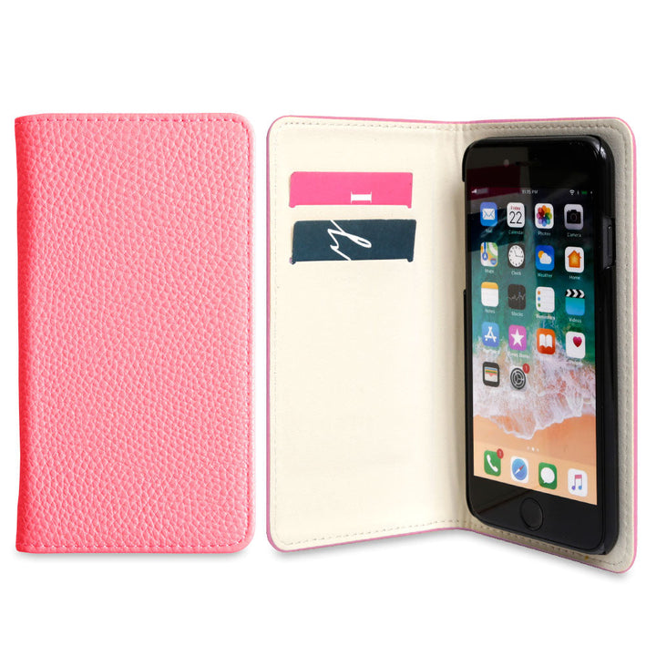 Étui portefeuille basique en cuir végan style cuir pour la série iPhone