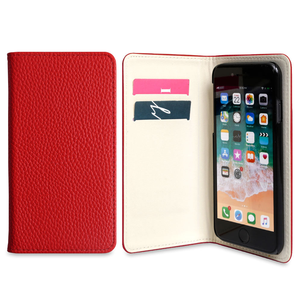 Étui portefeuille basique en cuir végan style cuir pour la série iPhone