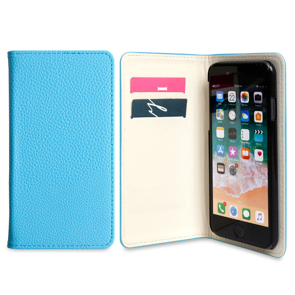 Étui portefeuille basique en cuir végan style cuir pour la série iPhone