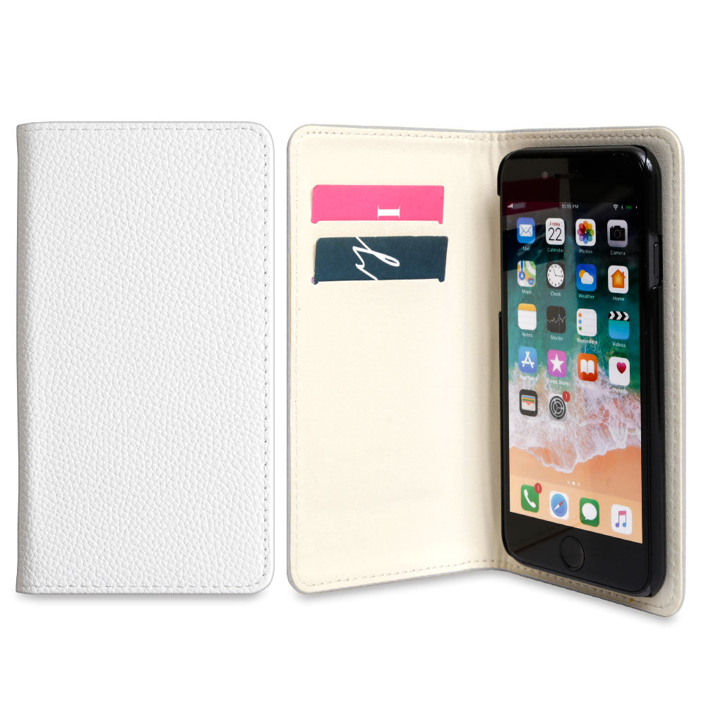 Étui portefeuille basique en cuir végan style cuir pour la série iPhone