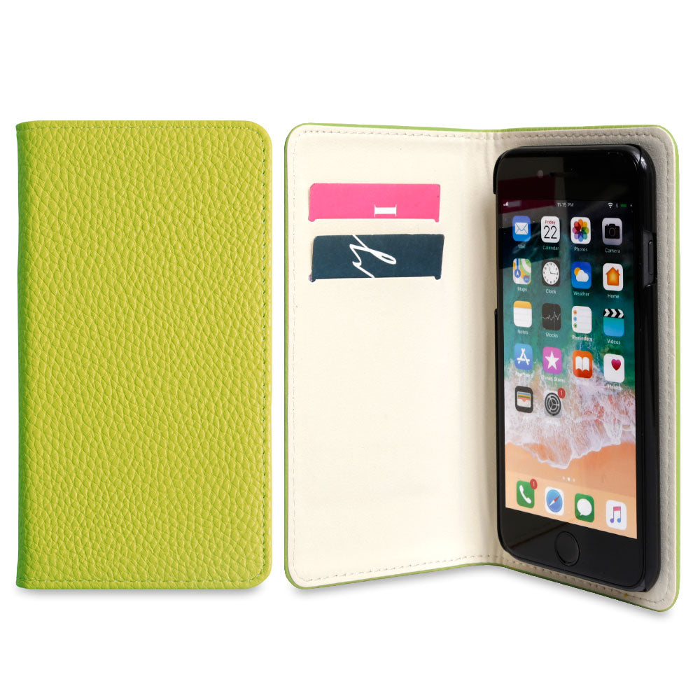 Étui portefeuille basique en cuir végan style cuir pour la série iPhone