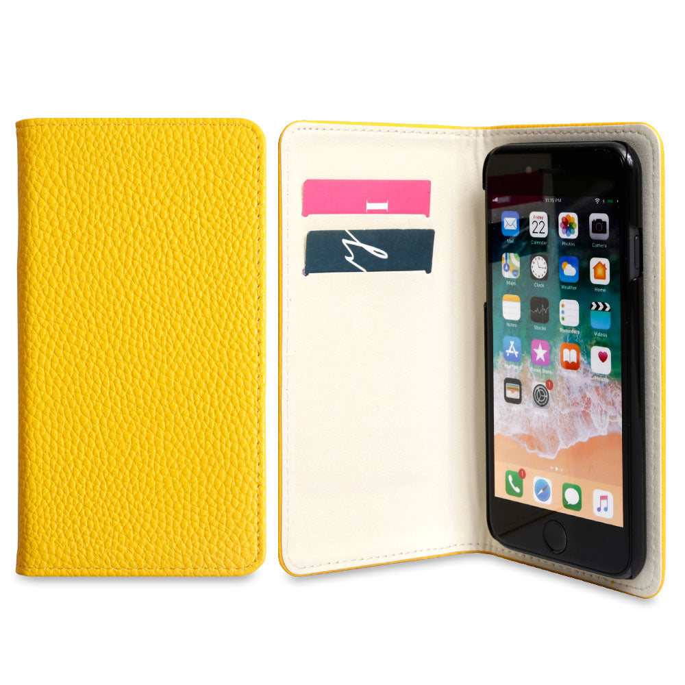 Étui portefeuille basique en cuir végan style cuir pour la série iPhone