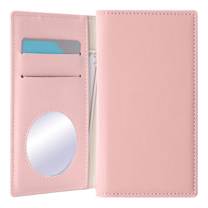 Étui portefeuille en cuir végan pastel terne pour la série Google Pixel