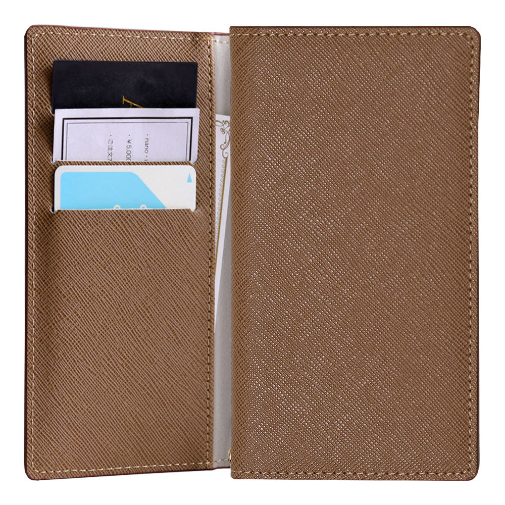 Vegan leather Saffiano leather-style stand function folio case AQUOS series