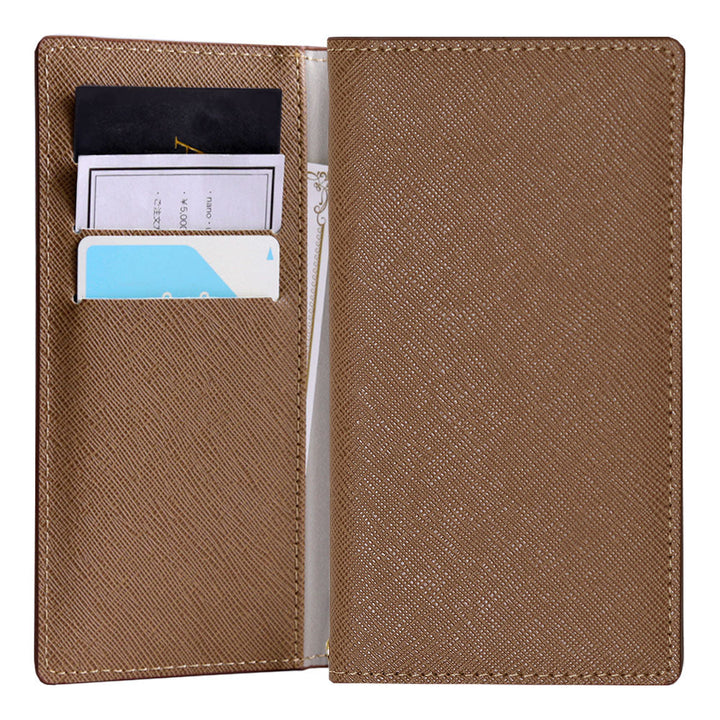 Vegan leather Saffiano leather-style stand function folio case AQUOS series