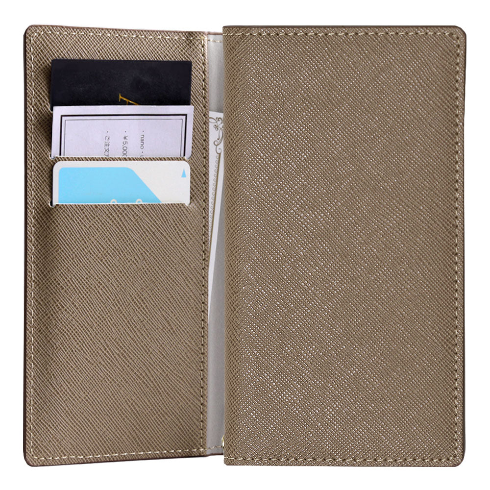 Vegan leather Saffiano leather-style stand function folio case AQUOS series