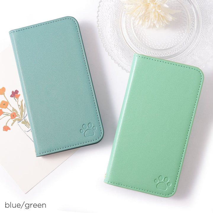 ヴィーガンレザー ネコ型ポケット スタンド機能 手帳型ケース Google Pixelシリーズ