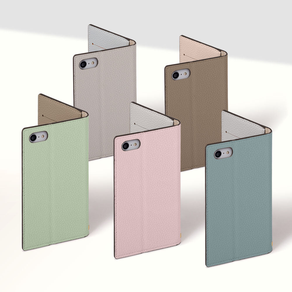 Vegan leather bi-color front and back stand function notebook-style case Galaxy series